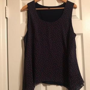 Espresso Navy Blue shirt with Red Stars